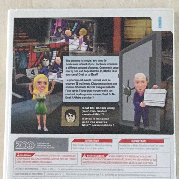 Deal Or No Deal Nintendo Wii Game Complete Howie Mandel Show Host - Picture 4 of 8